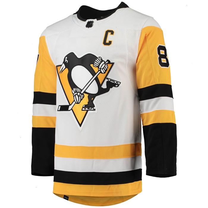 Sidney Crosby Pittsburgh Penguins adidas Away Primegreen Authentic Pro Player Jersey - White