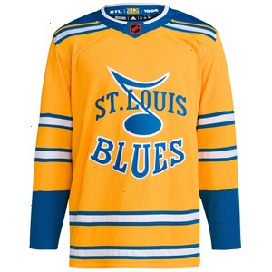 St. Louis Blues adidas Reverse Retro 2.0 Authentic Blank Jersey - Yellow