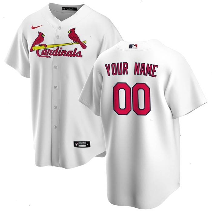 St. Louis Cardinals Nike Home Replica Custom Jersey - White