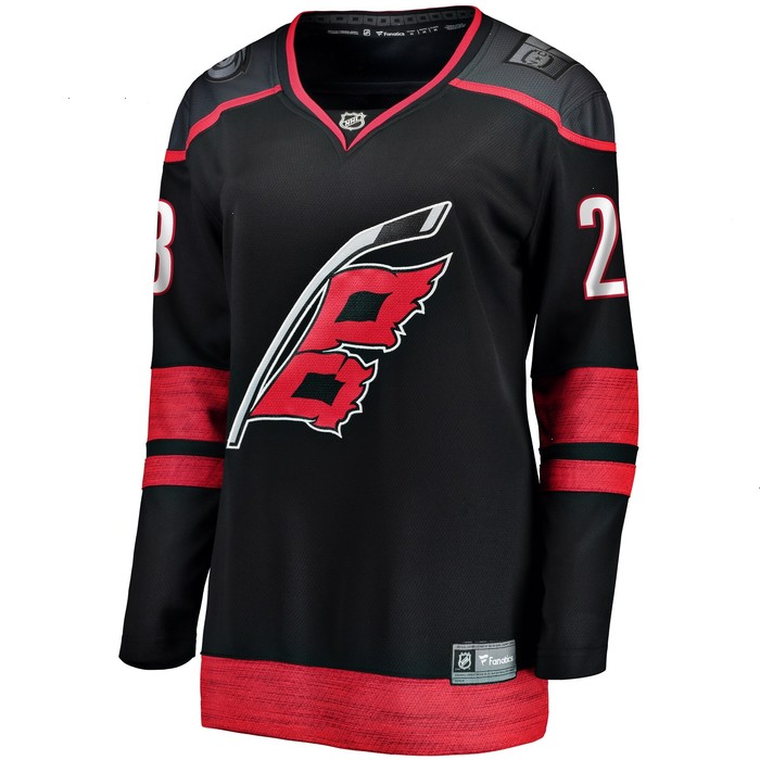 Stefan Noesen Carolina Hurricanes Fanatics Branded Women's Home Breakaway Player Jersey - Black