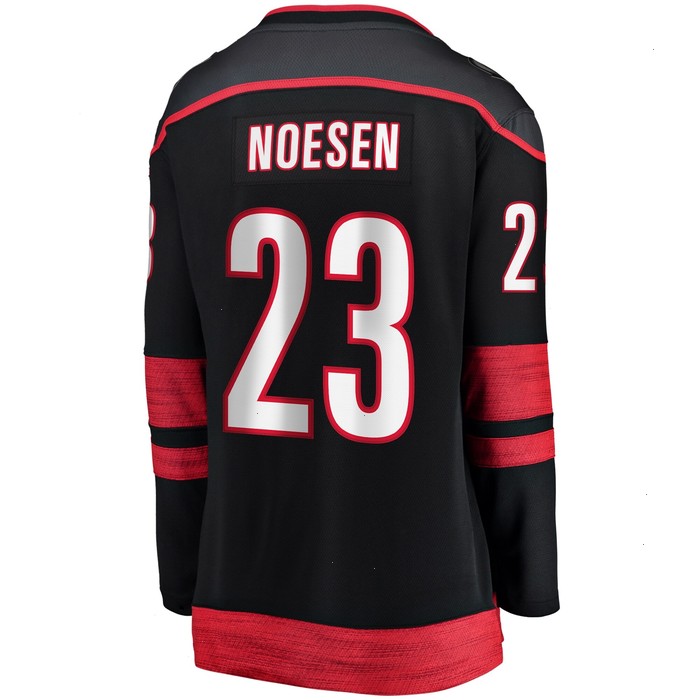 Stefan Noesen Carolina Hurricanes Fanatics Branded Women's Home Breakaway Player Jersey - Black