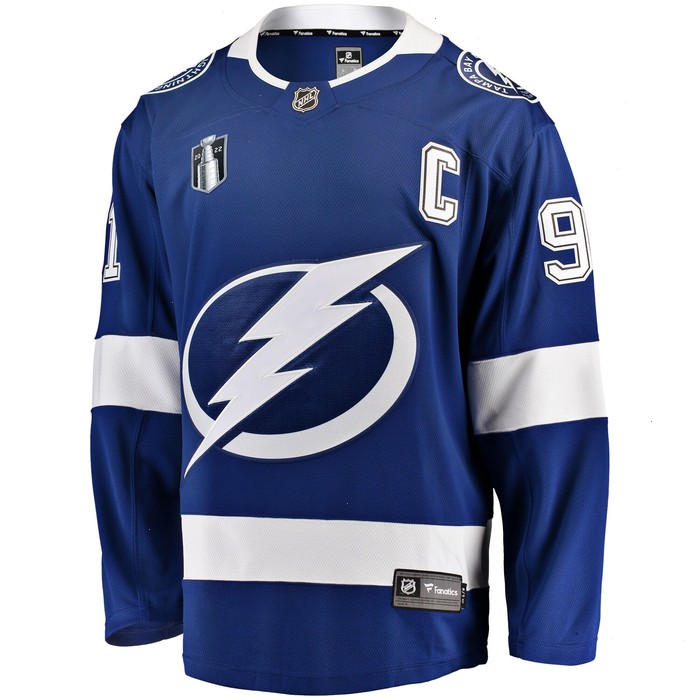 Steven Stamkos Tampa Bay Lightning Fanatics Branded Home 2022 Stanley Cup Final Breakaway Player Jersey - Blue