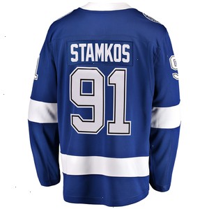 Steven Stamkos Tampa Bay Lightning Fanatics Branded Home 2022 Stanley Cup Final Breakaway Player Jersey - Blue