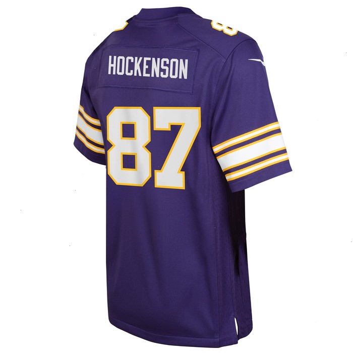 T.J. Hockenson Minnesota Vikings Nike Youth Game Jersey - Purple V1