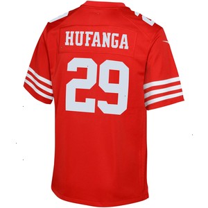 Talanoa Hufanga San Francisco 49ers Nike Youth Game Jersey - Scarlet V1