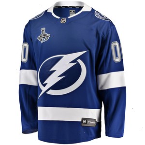 Tampa Bay Lightning Fanatics Branded 2021 Stanley Cup Champions Home Breakaway Custom Jersey - Blue