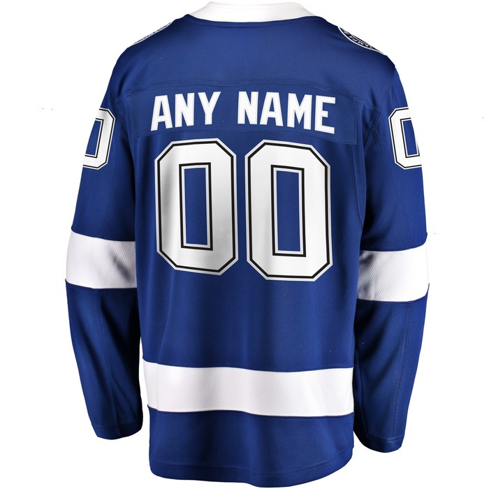 Tampa Bay Lightning Fanatics Branded Home Breakaway Custom Jersey - Blue