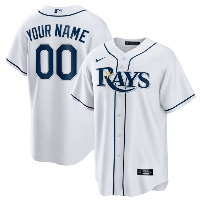 Tampa Bay Rays Nike Home Replica Custom Jersey - White