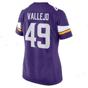 Tanner Vallejo Minnesota Vikings Nike Women's Team Game Jersey - Purple