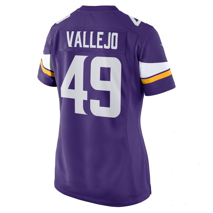 Tanner Vallejo Minnesota Vikings Nike Women's Team Game Jersey - Purple