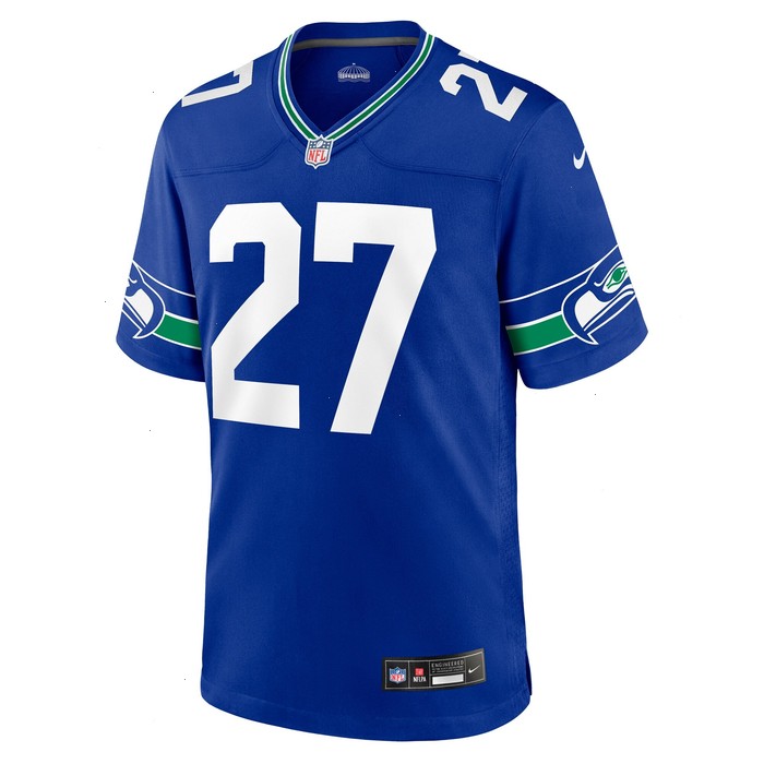 Tariq Woolen Seattle Seahawks Nike Throwback Player Game Jersey - Royal