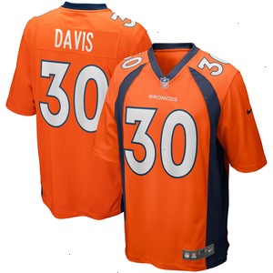 Terrell Davis Denver Broncos Nike Game Retired Player Jersey - Orange