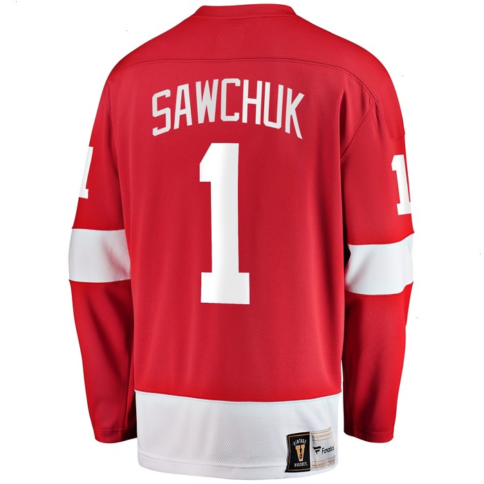 Terry Sawchuk Detroit Red Wings Fanatics Branded Premier Breakaway Retired Player Jersey - Red