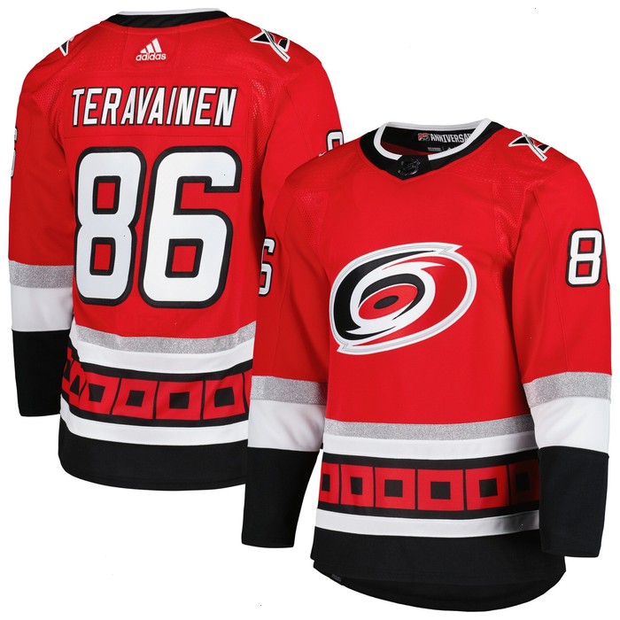 Teuvo Teravainen Carolina Hurricanes adidas Primegreen Authentic Pro Player Jersey - Red