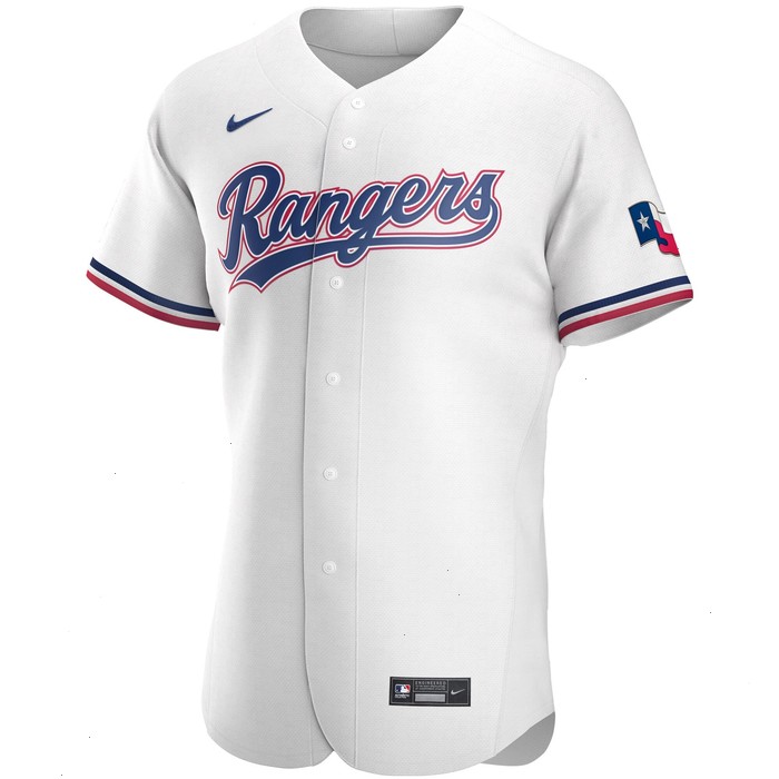 Texas Rangers Nike Home Authentic Team Logo Jersey - White