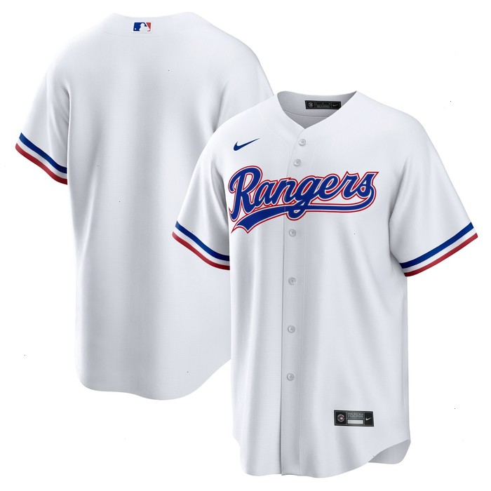 Texas Rangers Nike Home Blank Replica Jersey - White