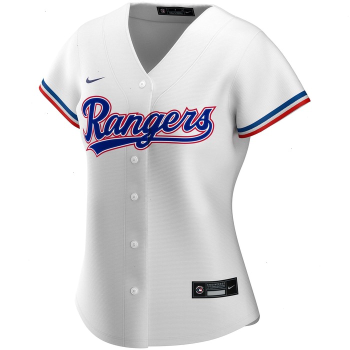 Texas Rangers Nike Women's Home Replica Custom Jersey - White