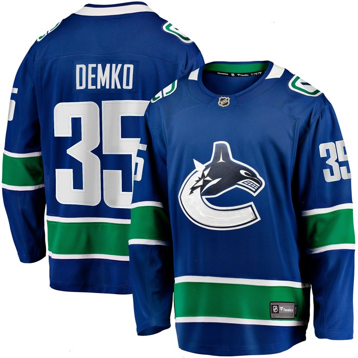 Thatcher Demko Vancouver Canucks Fanatics Branded Home Breakaway Jersey - Blue