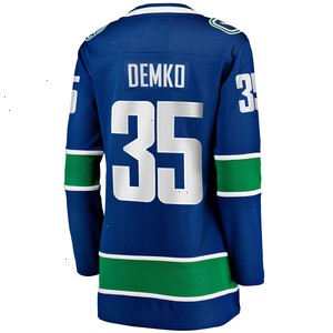 Thatcher Demko Vancouver Canucks Fanatics Branded Women's Home Breakaway Jersey - Blue