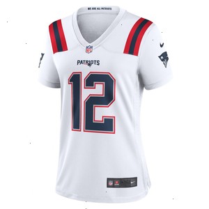 Tom Brady New England Patriots Nike Women's Retired Game Jersey - White