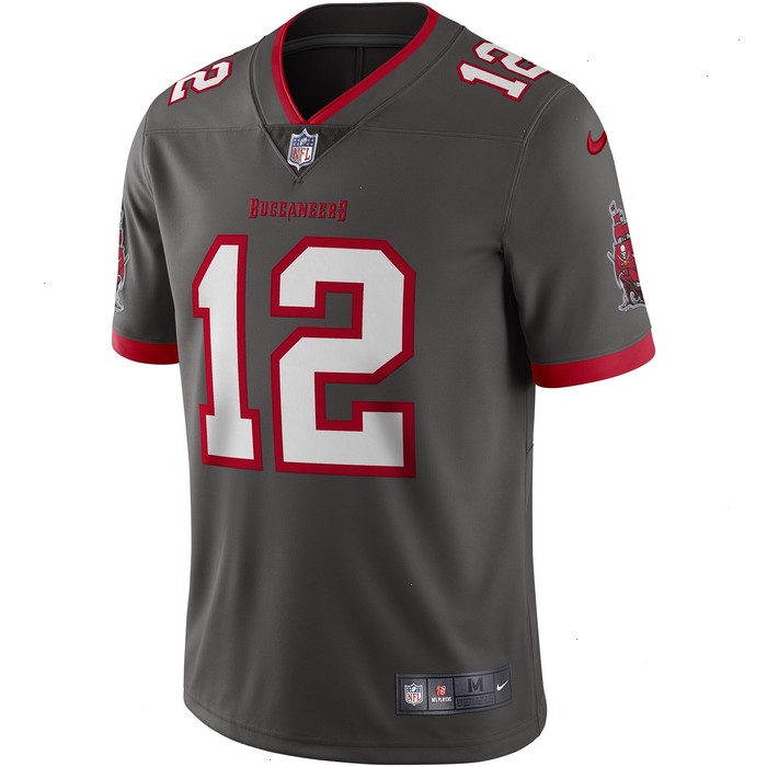 Tom Brady Tampa Bay Buccaneers Nike Alternate Vapor Limited Jersey - Pewter