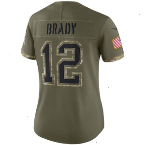 Tom Brady Tampa Bay Buccaneers Nike Women's 2022 Salute To Service Limited Jersey - Olive