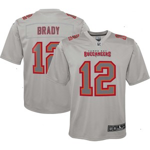 Tom Brady Tampa Bay Buccaneers Nike Youth Atmosphere Game Jersey - Gray