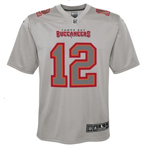 Tom Brady Tampa Bay Buccaneers Nike Youth Atmosphere Game Jersey - Gray