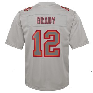 Tom Brady Tampa Bay Buccaneers Nike Youth Atmosphere Game Jersey - Gray