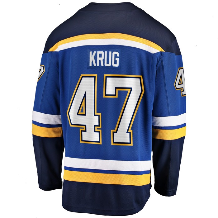 Torey Krug St. Louis Blues Fanatics Branded Home Premier Breakaway Player Jersey - Blue