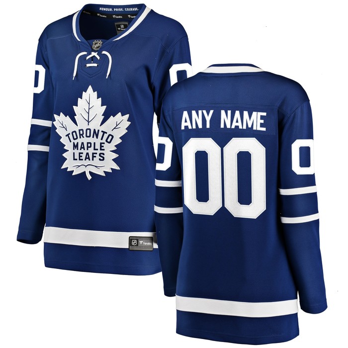 Toronto Maple Leafs Fanatics Branded Women's Home Breakaway Custom Jersey - Blue