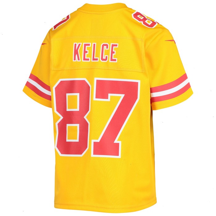 Travis Kelce Kansas City Chiefs Nike Youth Inverted Team Game Jersey - Gold