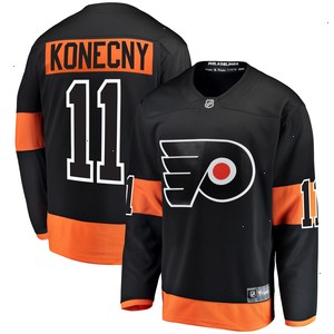 Travis Konecny Philadelphia Flyers Fanatics Branded Alternate Breakaway Player Jersey - Black