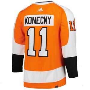 Travis Konecny Philadelphia Flyers adidas Home Primegreen Authentic Pro Player Jersey - Orange