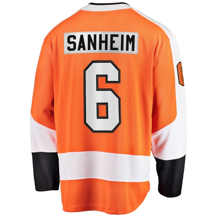 Travis Sanheim Philadelphia Flyers Fanatics Branded Home Breakaway Jersey - Orange