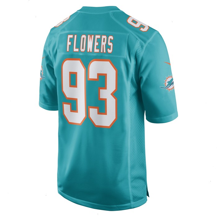 Trey Flowers Miami Dolphins Nike Game Player Jersey - Aqua