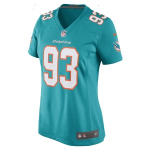 Trey Flowers Miami Dolphins Nike Women's Game Player Jersey - Aqua