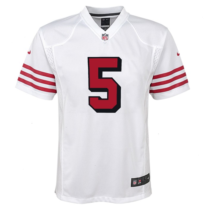 Trey Lance San Francisco 49ers Nike Youth Game Jersey - White V1