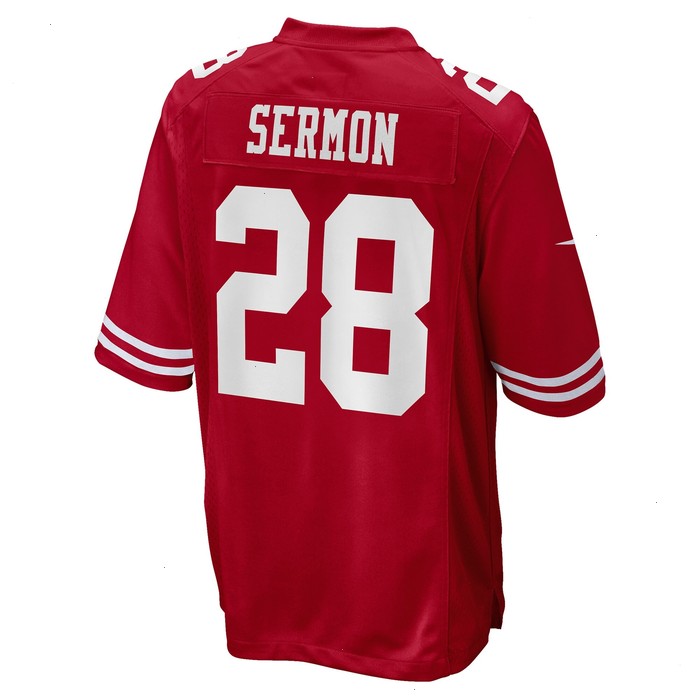 Trey Sermon San Francisco 49ers Nike 2021 NFL Draft Pick Game Jersey - Scarlet