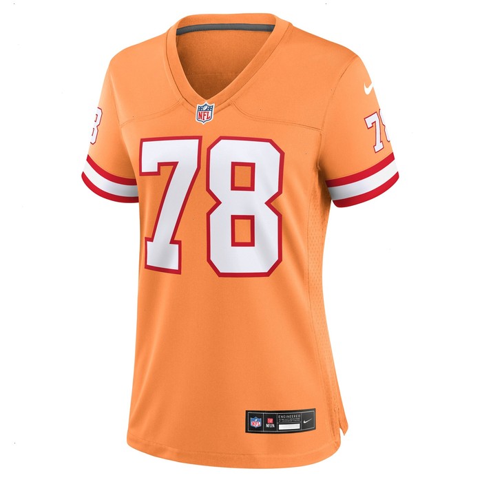 Tristan Wirfs Tampa Bay Buccaneers Nike Women's Throwback Game Jersey - Orange