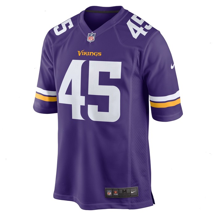 Troy Dye Minnesota Vikings Nike Game Jersey - Purple