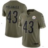 Troy Polamalu Pittsburgh Steelers 2022 Salute To Service Retired Player Limited Jersey - Olive
