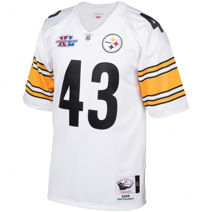 Troy Polamalu Pittsburgh Steelers Mitchell & Ness 2005 Authentic Throwback Retired Player Jersey - White