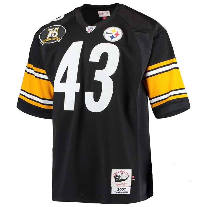 Troy Polamalu Pittsburgh Steelers Mitchell & Ness 2007 Authentic Retired Player Jersey - Black