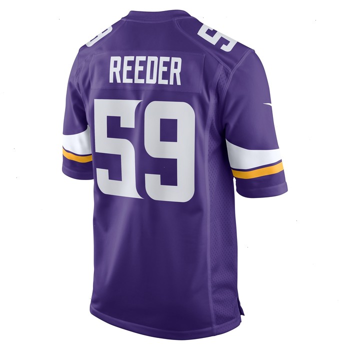 Troy Reeder Minnesota Vikings Nike Game Jersey - Purple