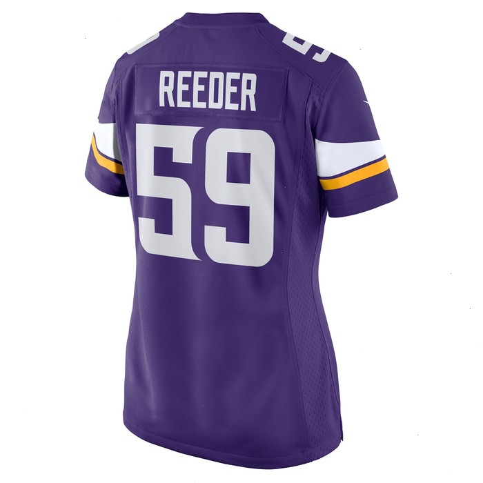 Troy Reeder Minnesota Vikings Nike Women's Game Jersey - Purple