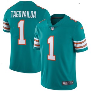 Tua Tagovailoa Miami Dolphins Nike Alternate Vapor Limited Jersey - Aqua