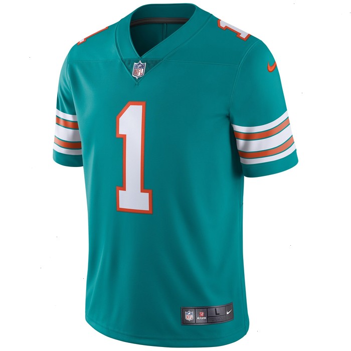 Tua Tagovailoa Miami Dolphins Nike Alternate Vapor Limited Jersey - Aqua