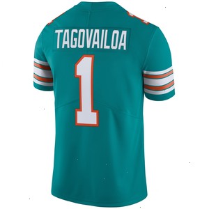 Tua Tagovailoa Miami Dolphins Nike Alternate Vapor Limited Jersey - Aqua