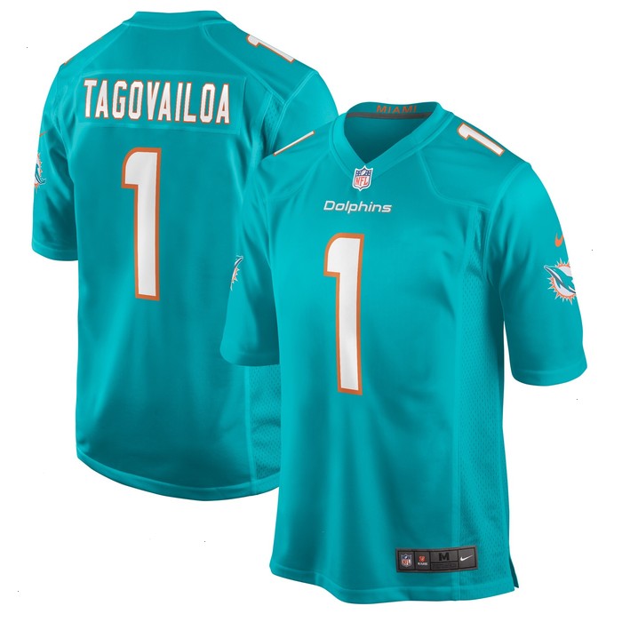 Tua Tagovailoa Miami Dolphins Nike Player Game Jersey - Aqua